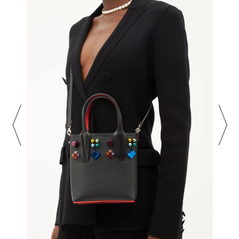 Louboutin: Cabata Mini Rainbow Multicolor Studded Crossbody Bag 🌈 - Picture 3 of 14